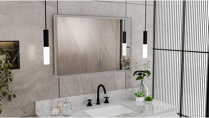 DreamLine Brilliance 24 in. H x 36 in. W Rectangular Light-up Mirror