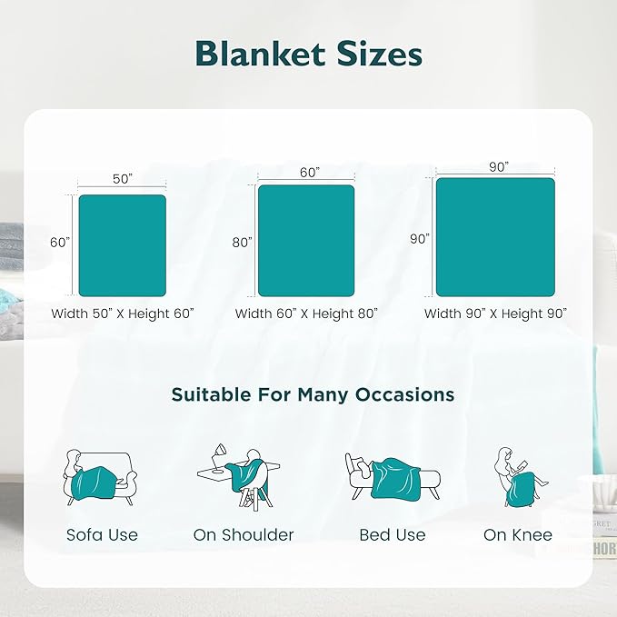 ALPHA HOME Luxury Faux Rabbit Fur Throw Blanket for Couch Bed, Cozy Gifts for Women Christmas, Ideal for Home Decor and Chilly Nights