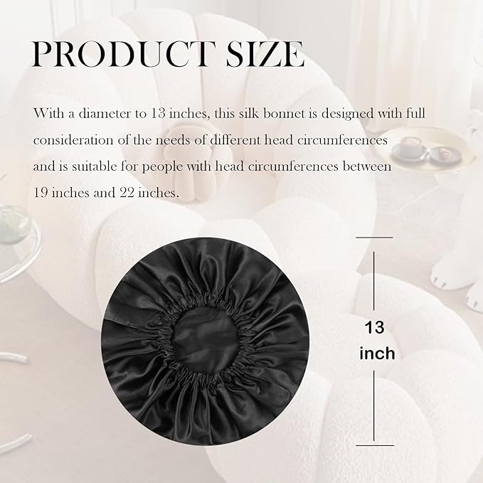 Satin Bonnet Double Layer Silk Bonnet for Sleeping Women Hair Care for Natural Curly