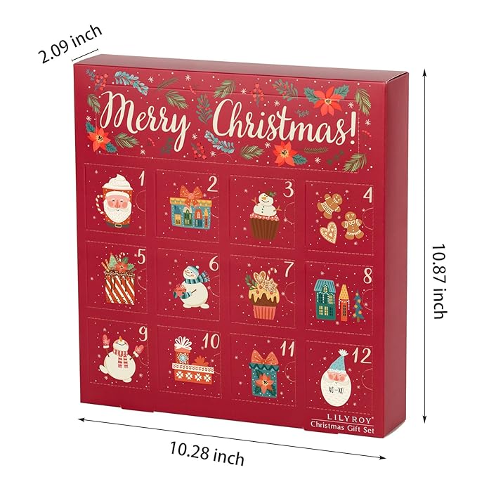 12Pcs Advent Calendar 2025 Christmas Gifts for Kids Women - Christmas Advent Calendar Bath Bomb with Surprise Inside Bath and Body Gift for Sister, Wife, Mom, Son, Daughter｜Spa Gift Set Idea for Kids