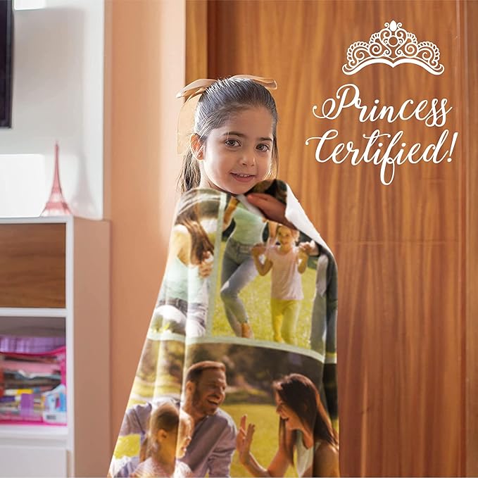 Ships Next Day, Custom Blanket with Picture - Printed in USA, Personalized Photo Blanket (Fleece - 30x40)