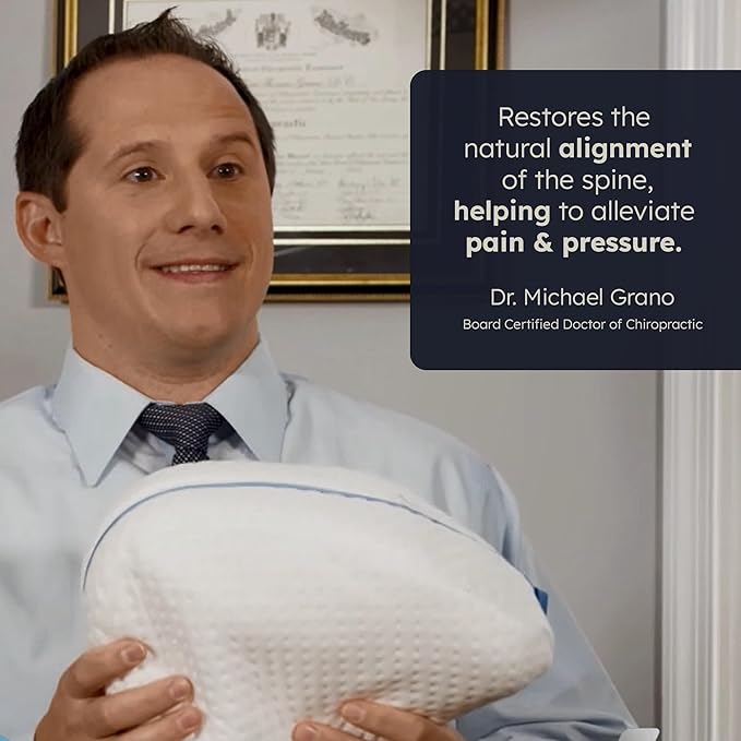 Contour Legacy Cool Leg & Knee Foam Support Pillow for Side Sleepers Soothing Relief for Back, HIPS, Knees, Joints, Nerves & Muscles