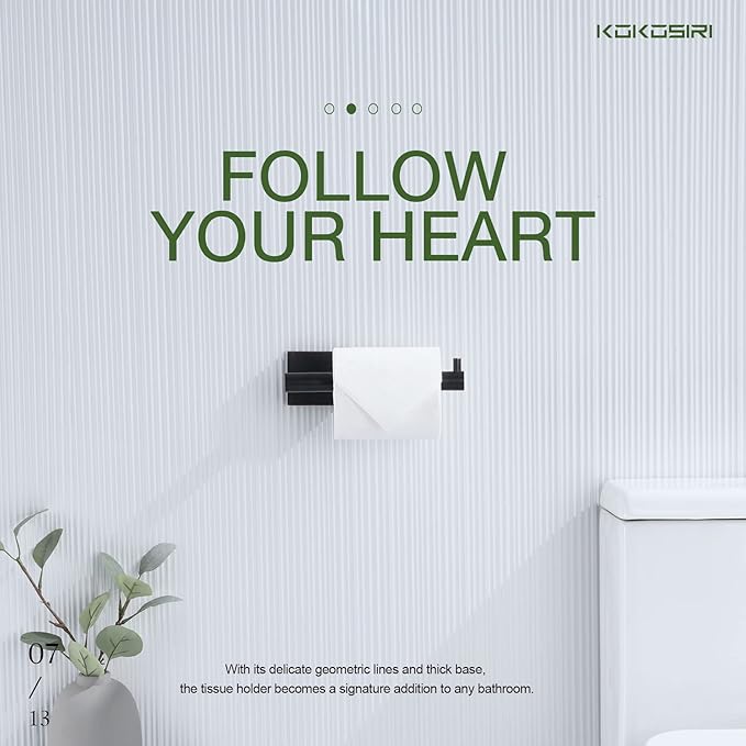 KOKOSIRI Toilet Paper Holder Oil Rubbed Bronze for Bathroom Kitchen Roll Holder Hold Mega Rolls Stainless Steel, 2 Pack, B2005ORB-2P