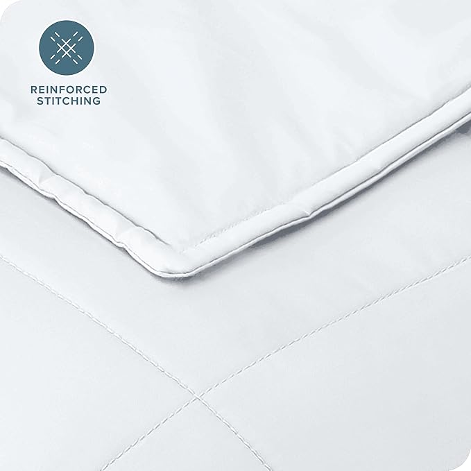 Bare Home Weighted Blanket Queen Size 22lb (60" x 80") for Adults - All-Natural 100% Cotton - Premium Heavy Blanket Nontoxic Glass Beads (White, 60"x80")
