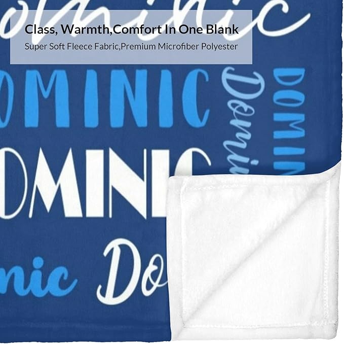 Name Blanket Personalized Blanket for Adult Kids Flannel Customize Throw Blanket Custom (Color 18, 50 x 60 Inches)
