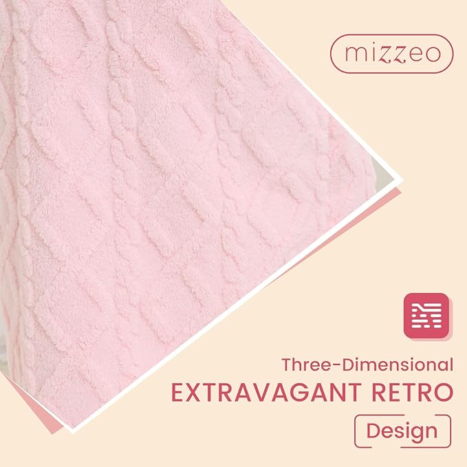 MIZZEO Microfiber Robes for Women, Cozy Soft Warm Plush Women Robe Plush Long Bathrobe