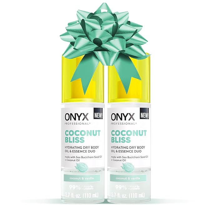 Onyx Professional Hydrating Dry Body Oil, Coconut Bliss, 3.7 fl oz, 2pk