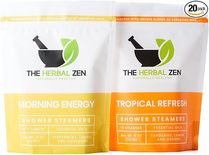 Aromatherapy Shower Steamer Gift Set - Christmas Gift - Adult Stocking Stuffer - USA Made - Shower Bomb Tablets Made with Soothing Natural Essential Oils - Relaxation Gift for Women and Men