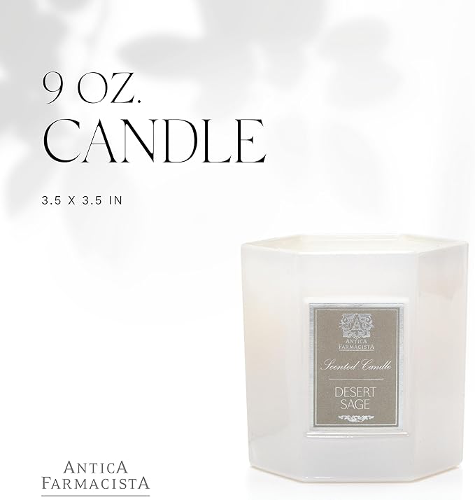 Antica Farmacista Luxury Scent Candle - Decorative Home Candle - Long-Lasting & Premium Scented - Luxury Gift - Desert Sage, 9 oz