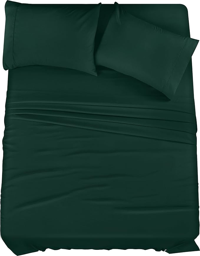 Utopia Bedding Full Bed Sheets Set - 4 Piece Bedding - Brushed Microfiber - Shrinkage and Fade Resistant - Easy Care (Emerald Green)