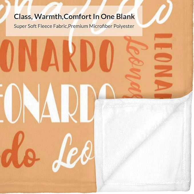 Name Blanket Personalized Blanket for Adult Kids Flannel Customize Throw Blanket Custom (Color 05, 30 x 40 Inches)