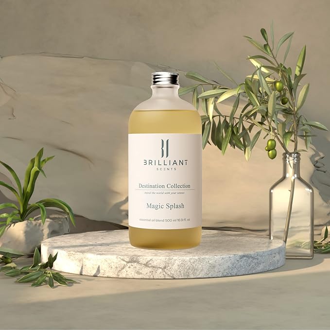 Brilliant Scents Magic Splash Scent | Fresh Air, Lemon Peel, Melon | Luxury Home & Business Scent | Fragrance Oil | 120ML