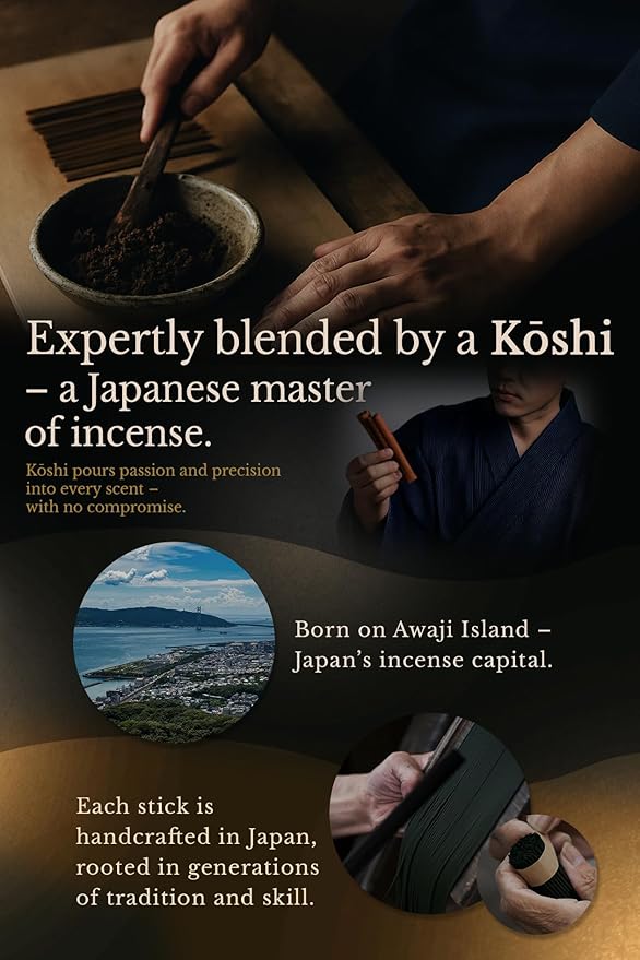 Agarwood Premium Japanese Incense Sticks 60sticks Coreless Low Smoke Natural Charcoal Free Non Toxic Temple Kyoto Aroma Aromatherapy Meditation Calming Stress Relief Relaxation Yoga ZenTOMORI