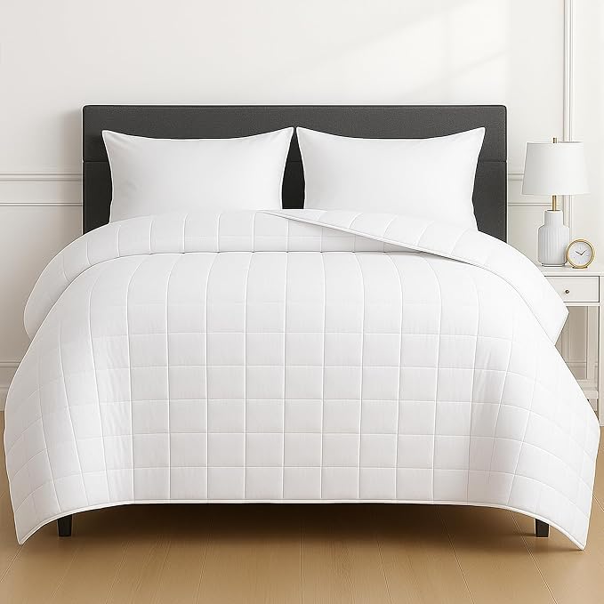 HomeSmart King Weighted Blanket 40lbs, Heavy Weighted Blanket, Perfect for Couples, Fits Standard and California King Beds, 104"x92" White