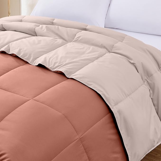 Modern Threads Down Alternative Reversible Comforter Dark Rose/Pink Queen