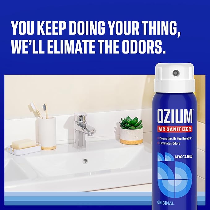 Ozium 3.5 Oz. Air Sanitizer & Odor Eliminator for Homes, Cars, Offices and More, Original Scent, 4 Pack