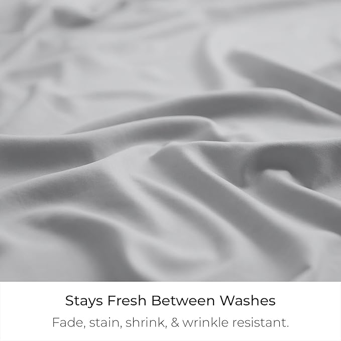 Mellanni Bed Skirt Full Size - Bed Skirting - 15-Inch Tailored Drop Pleated Dust Ruffle - Hotel Luxury Bedding - Wrinkle, Fade, Stain Resistant - 1 Bedskirt (Full, Light Gray)