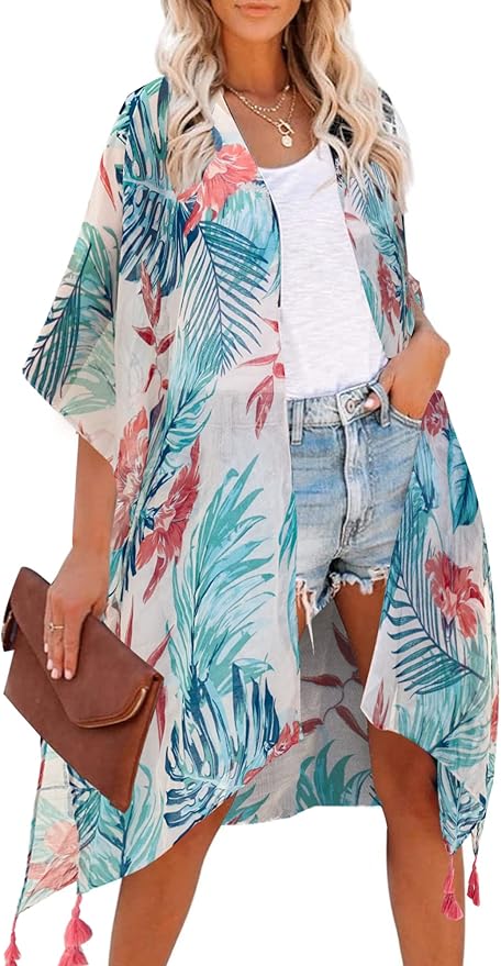 Moss Rose Women Summer Bikini Kimono Bathing Suit Cover Ups for Swimwear
