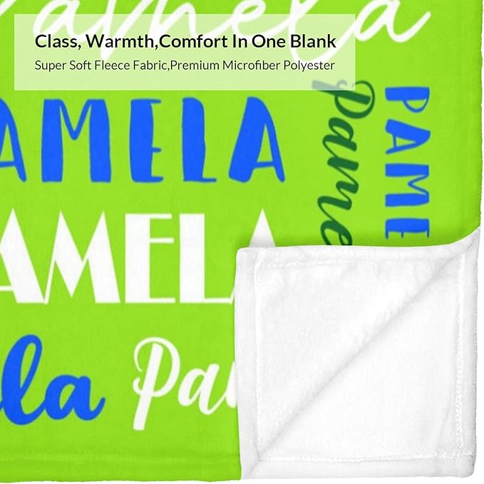 Name Blanket Personalized Blanket for Adult Kids Flannel Customize Throw Blanket Custom (Color 23, 40 x 50 Inches)