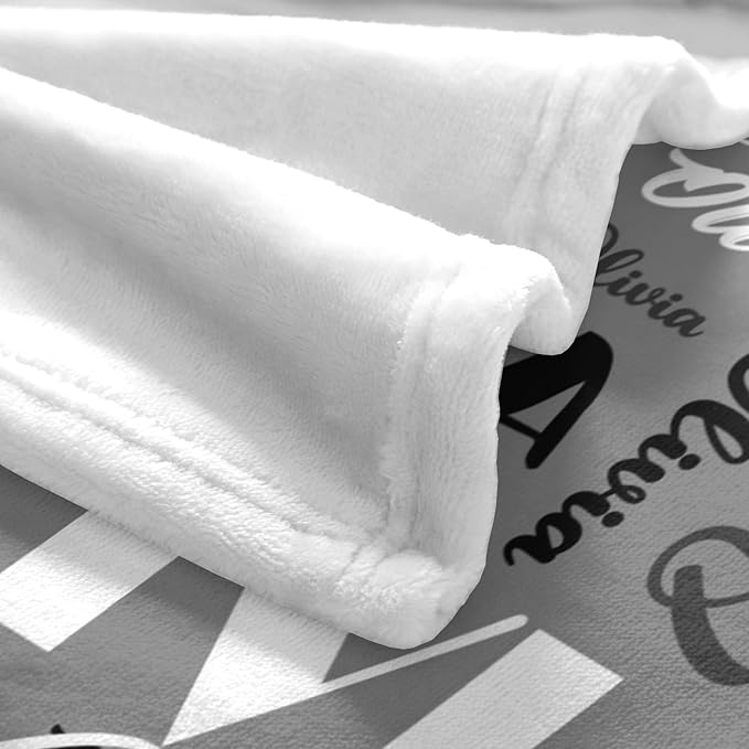Name Blanket Personalized Blanket for Adult Kids Flannel Customize Throw Blanket Custom (Color 12, 50 x 60 Inches)