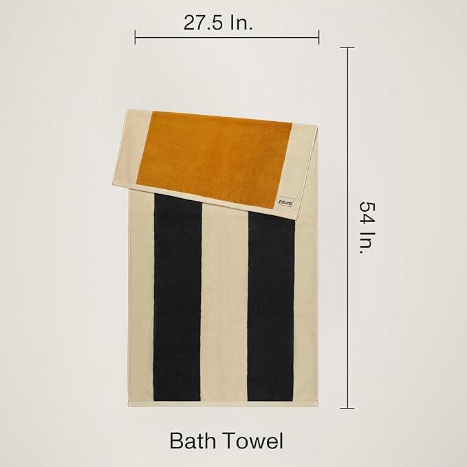 Towels - Ultra Soft, Thick and Plush, Reversible - 1 PC Luxury Bath Towels (27.5"x 54"), 550 GSM,100% Combed Cotton, Made in Portugal, Perfect for Home and Bathroom,Amber Charcoal-Janus