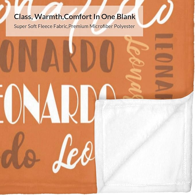 Name Blanket Personalized Blanket for Adult Kids Flannel Customize Throw Blanket Custom (Color 07, 60 x 80 Inches)