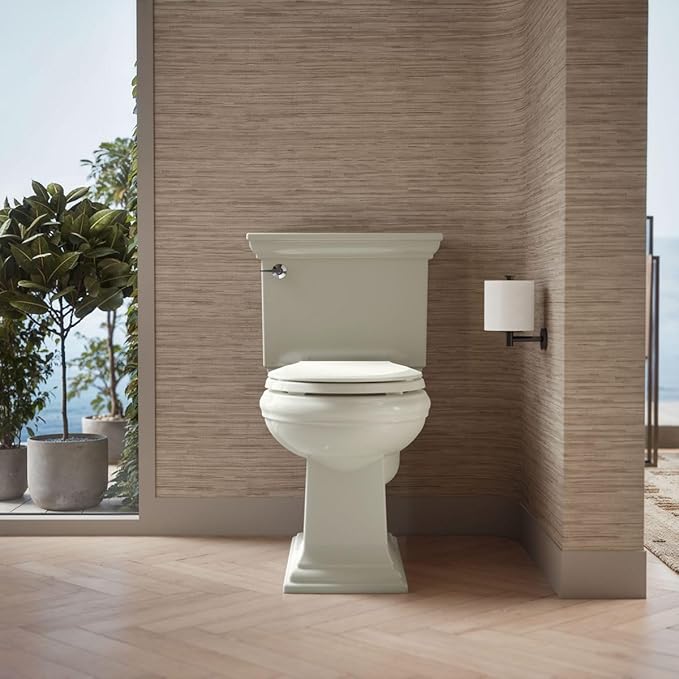 KOHLER 4639-RL-NY Cachet ReadyLatch Round Toilet Seat Soft Close, Dune
