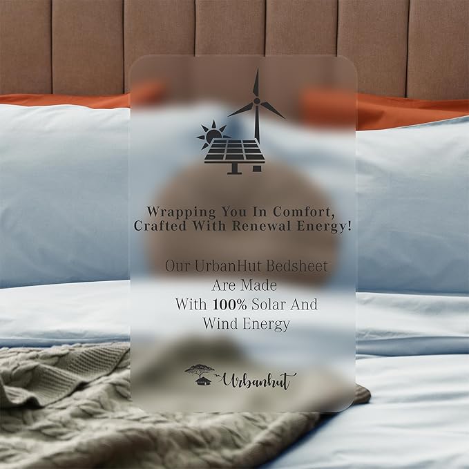 URBANHUT 1000 Thread Count Damask Striped Twin Size Egyptian Cotton Sheets, Long Staple Soft & Breathable, 4 Pc Bed Sheet Sets, Luxury Hotel Sateen Sheets Fits 16" Deep Pocket - Light Blue