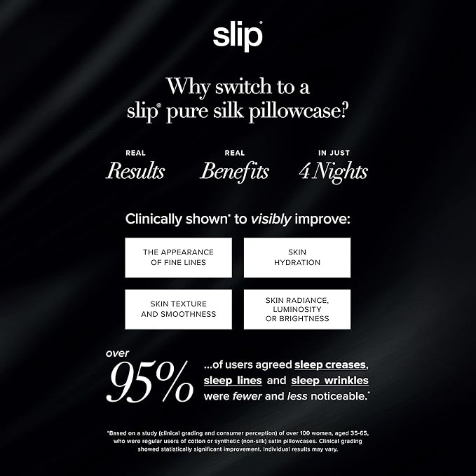 slip The Original Queen Pure Silk Pillow Case - 100% Pure 22 Momme Mulberry Silk - Queen Size Standard Pillow Case - Anti-Aging, Anti-BedHead, Anti-Sleep Crease, Caramel (20" x 30")