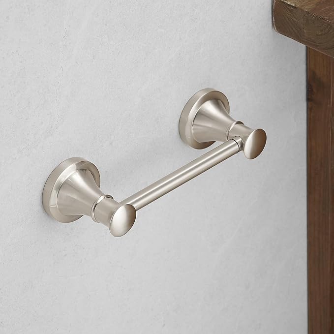 Hoimpro Wall Mounted Rustproof Toilet Tissue Paper Holder Bathroom Accessories Toilet roll Paper Hanger, Brushed Nickel