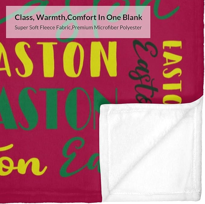 Name Blanket Personalized Blanket for Adult Kids Flannel Customize Throw Blanket Custom (Color 15, 50 x 60 Inches)
