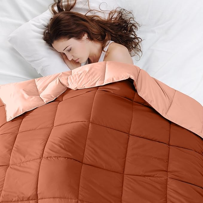 Modern Threads Down Alternative Reversible Comforter Rust/Clay Queen