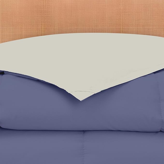 Modern Threads Down Alternative Reversible Comforter Blue/Cream King
