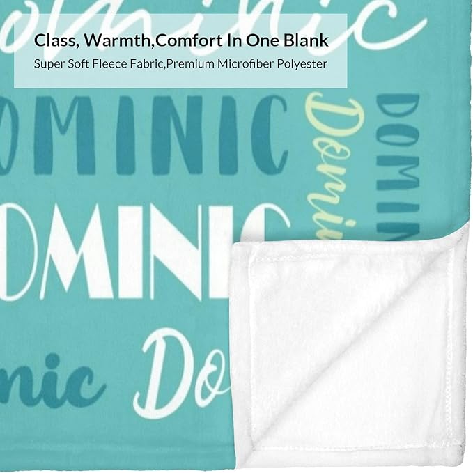 Name Blanket Personalized Blanket for Adult Kids Flannel Customize Throw Blanket Custom (Color 20, 40 x 50 Inches)