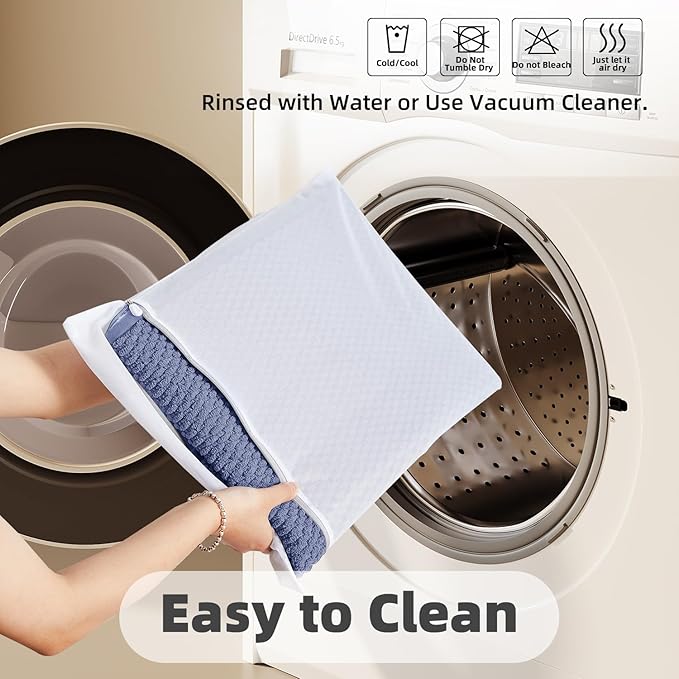 Large Bathroom Rugs Non Slip Washable Bath Rugs Super Absorbent Bathroom Rug Thin Quick Dry Low Pile Bath Mats, Denim Blue 36"x60"