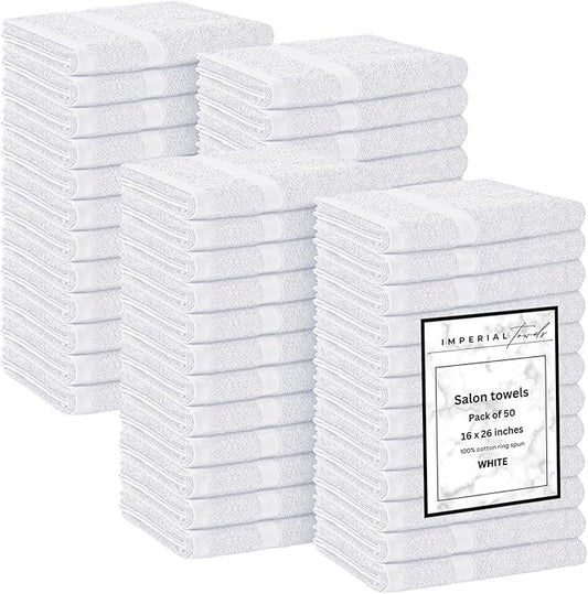 50 PK Saloon Towel White