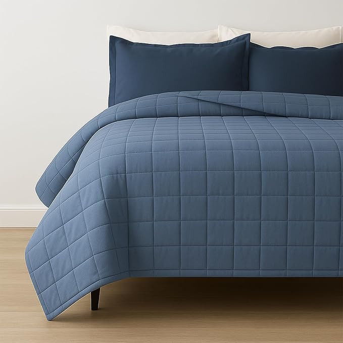 HomeSmart Cooling Weighted Blanket King Size 50 lbs, Designed with Hi-Tek Stay Cool Fabric, Machine Washable, Also Fits California King Beds, Very Heavy
