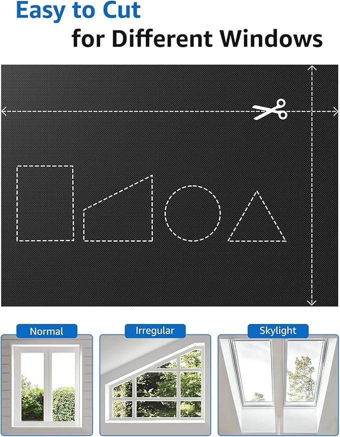 Sumobaby Blackout Curtains for Bedroom Portable 67"x68",No Drill Blackout Shades with Upgraded Hook&Loop Tapes,100% Black Out Window Cover,Thermal Insulated Blinds for Bedroom,Nursery(1 Panel,Black)