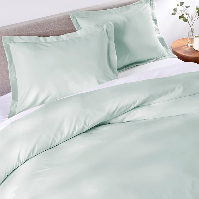 PeachSkinSheets 1500tc Level of Softness Soft Cooling Duvet Cover Set | Queen/Full Size - Mint Julep