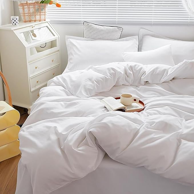 White Comforter Cal King Plain White Bedding Comforter Set California King Solid Color Plain Solid Blanket Quilts Cozy Durable Soft Modern Bedding Comforter Sets Women Men