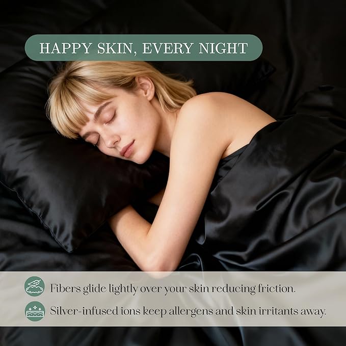 Eucalyptus Sheets - Infused with Silver for Anti-Odor, Softer Than Silk Fibers, More Cooling Than Cotton - Perfect for Hot Sleepers & Sensitive Skin - 100% Tencel Lyocell - King Sheet Set