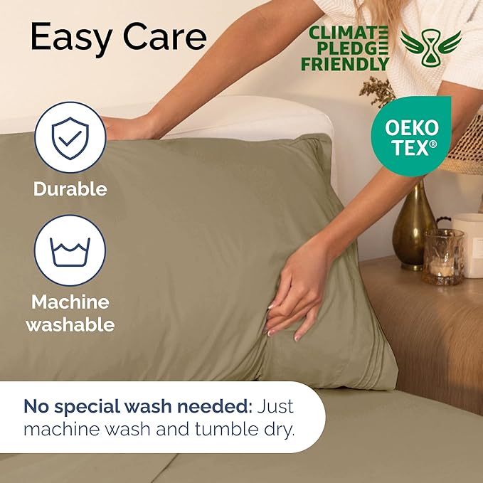 Twin Size 3 Piece Sheet Set - Extra Soft, Breathable & Cooling - Hotel Luxury Durable Bed Sheets for Women & Men - Deep Pockets, Easy-Fit & Wrinkle-Free - Light Caramel Oeko-Tex