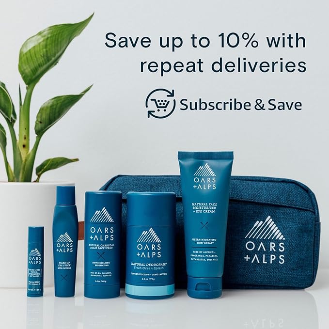 Oars + Alps Mens Moisturizing Body and Face Wash, Skin Care Infused with Vitamin E and Antioxidants, Sulfate Free, Aspen Air, 1 Pack