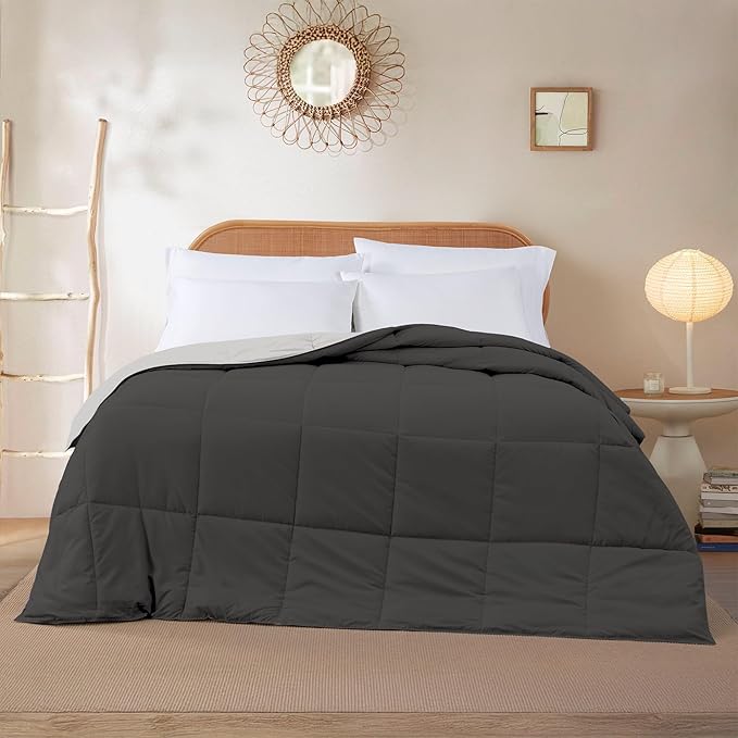 Modern Threads Down Alternative Reversible Comforter Dark Gray/Gray Twin