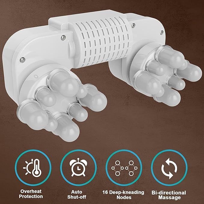 cotsoco Neck Massager, Shiatsu Shoulder Massager with Heat, Portable 3D Ergonomic Deep Tissue Shoulder and Back Massager for Pain Relief, Birthday and Christmas Gifts for Mom and Dad, Men and Women