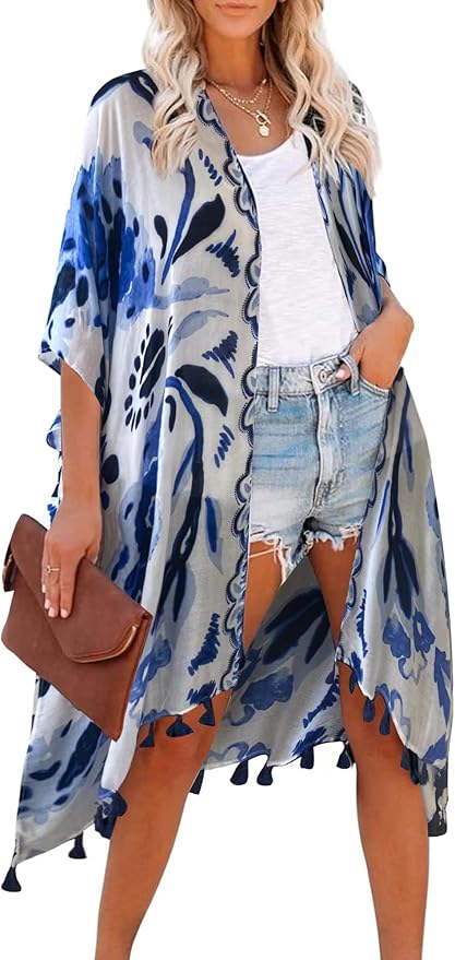Moss Rose Women Summer Bikini Kimono Bathing Suit Cover Ups for Swimwear