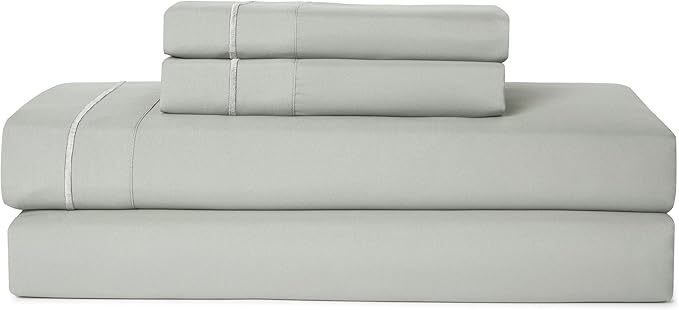 CASUAL LIVING Full Sheets Set 4 Piece Cooling Sheets with 2 Pillowcases Soft Microfiber Hypoallergenic Washable Bed Set Deep Pocket Lightweight Bedding Elasticized for Bedroom, Full, Sage Green