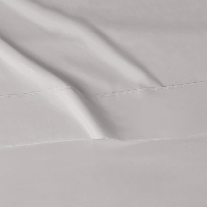 Amazon Basics Lightweight Super Soft Easy Care Wrinkle Free Microfiber 3 Piece Bed Sheet Set with 14-Inch Deep Pockets, Twin, Light Gray, Solid, Kids, Men & Women Bedding (Pack of 4)