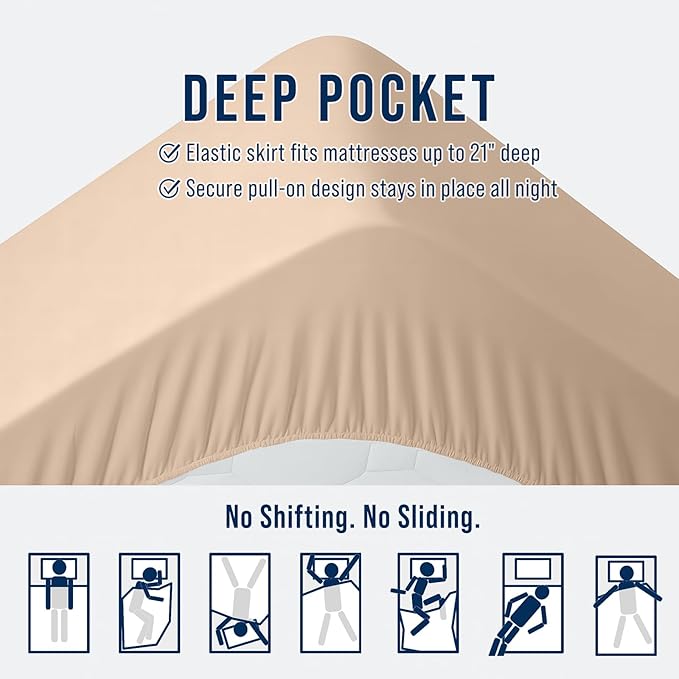 OLANLY Twin Quilted Fitted Mattress Pad – Soft Pillow Top Mattress Topper, Down Alternative Fill, Cooling Comfort Breathable Mattress Cover, Machine Washable Deep Pocket Mattress Protector, Beige