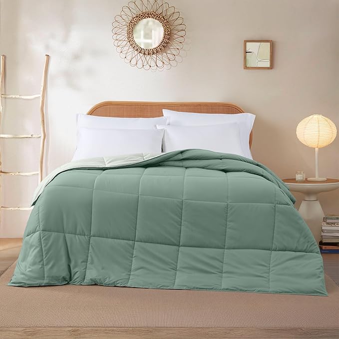 Modern Threads Down Alternative Reversible Comforter Ivory/Sage Green Twin
